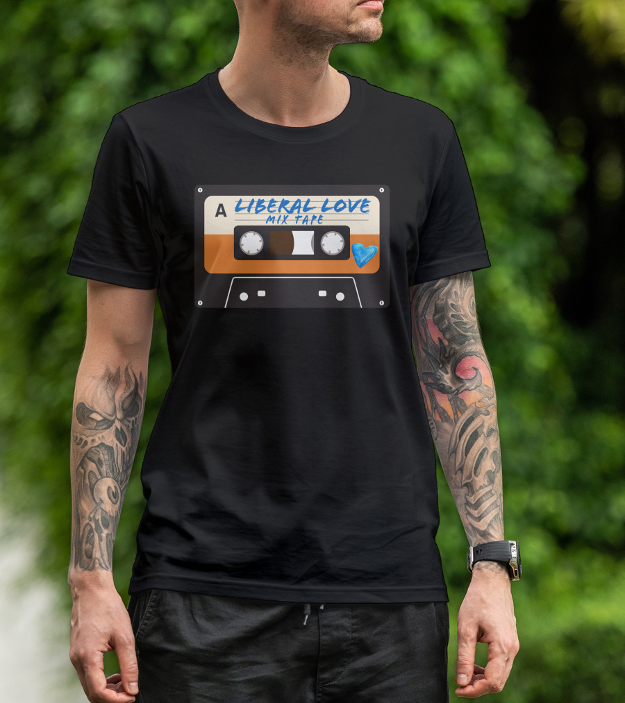 Amy Ordinary1world Liberal Love Mix Tape Cassette Heart T-Shirt