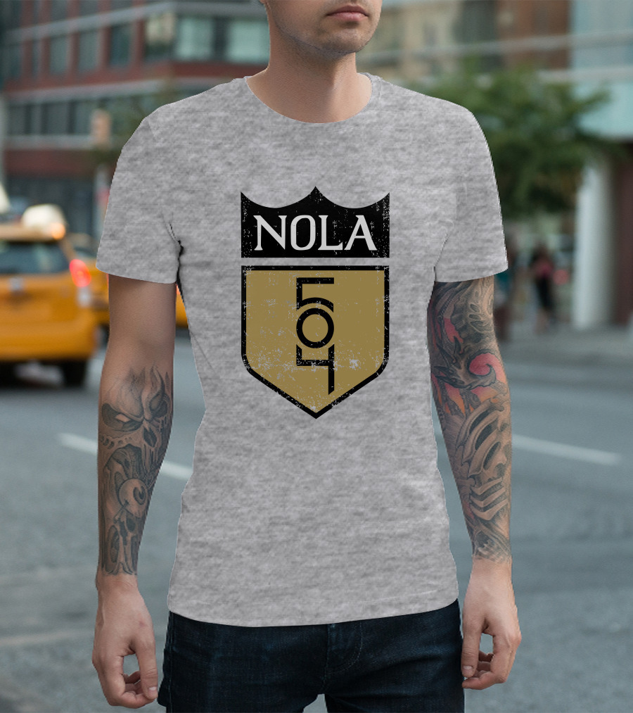 NOLA 504 Shield Badge Emblem T-Shirt