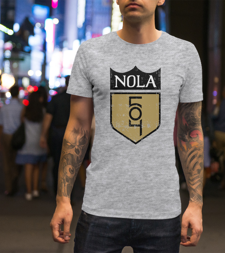 NOLA 504 Shield Badge Emblem T-Shirt