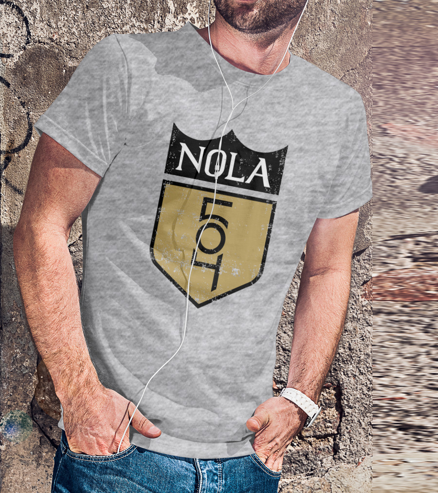NOLA 504 Shield Badge Emblem T-Shirt