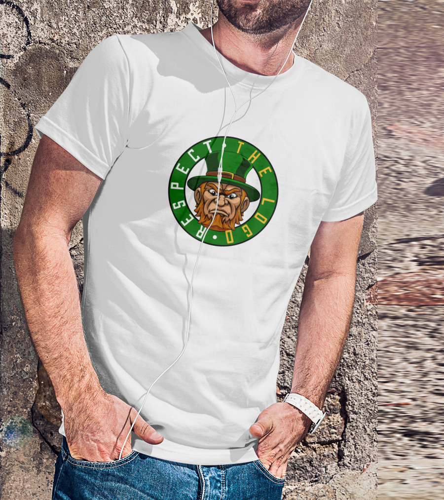 Respect The Logo Irish Mascot Green Hat T-Shirt