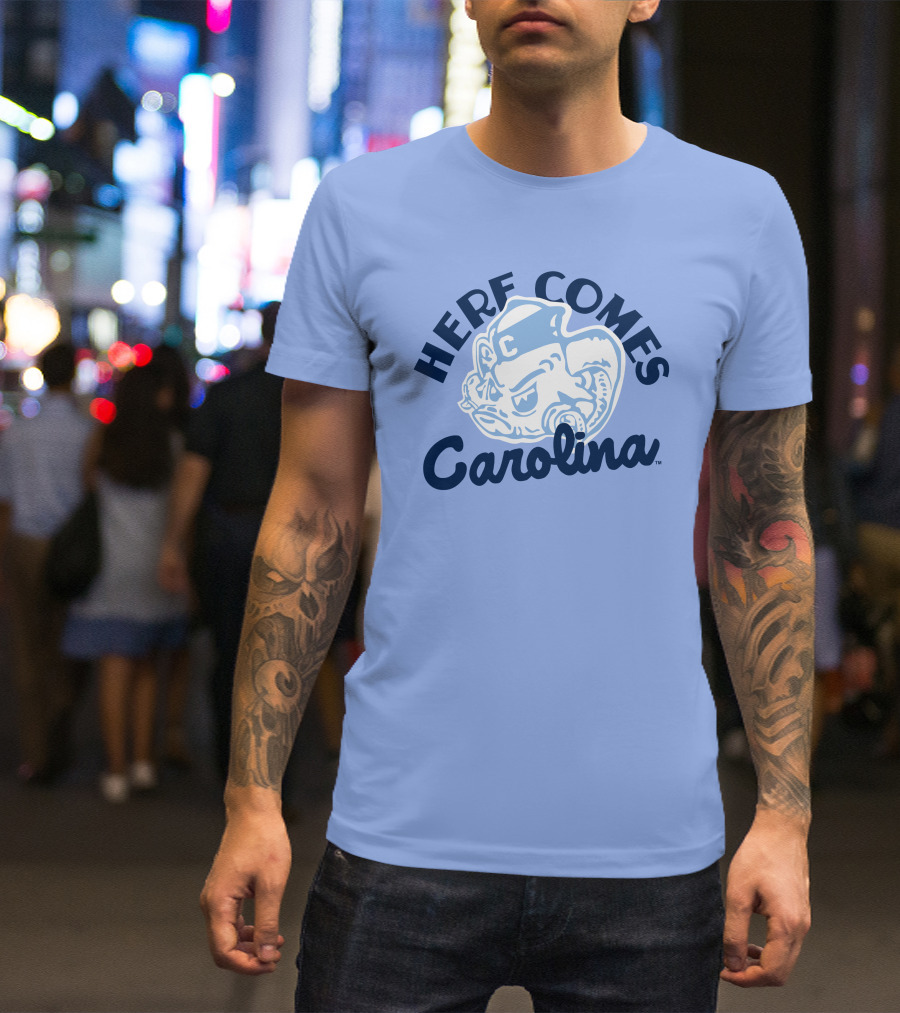 Here Comes Carolina Barstool Bench Mob T-Shirt