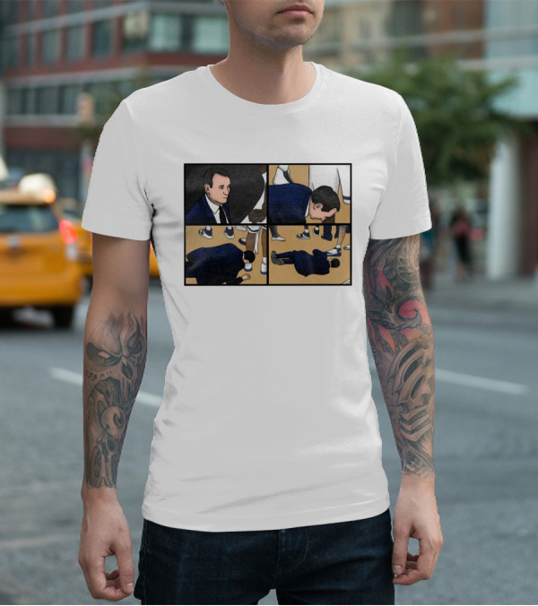 Dave Portnoy On-Court Collapse Comic Panel T-Shirt