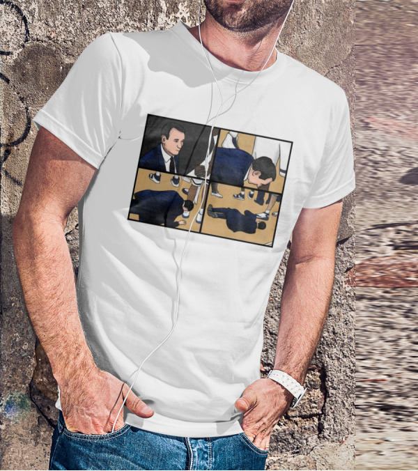 Dave Portnoy On-Court Collapse Comic Panel T-Shirt