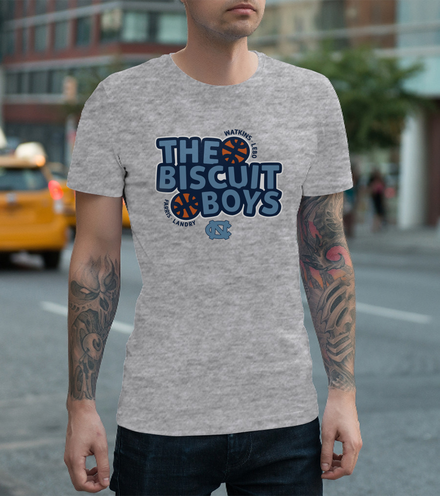 The Biscuit Boys Watkins Lebo Farris Landry UNC Basketball T-Shirt
