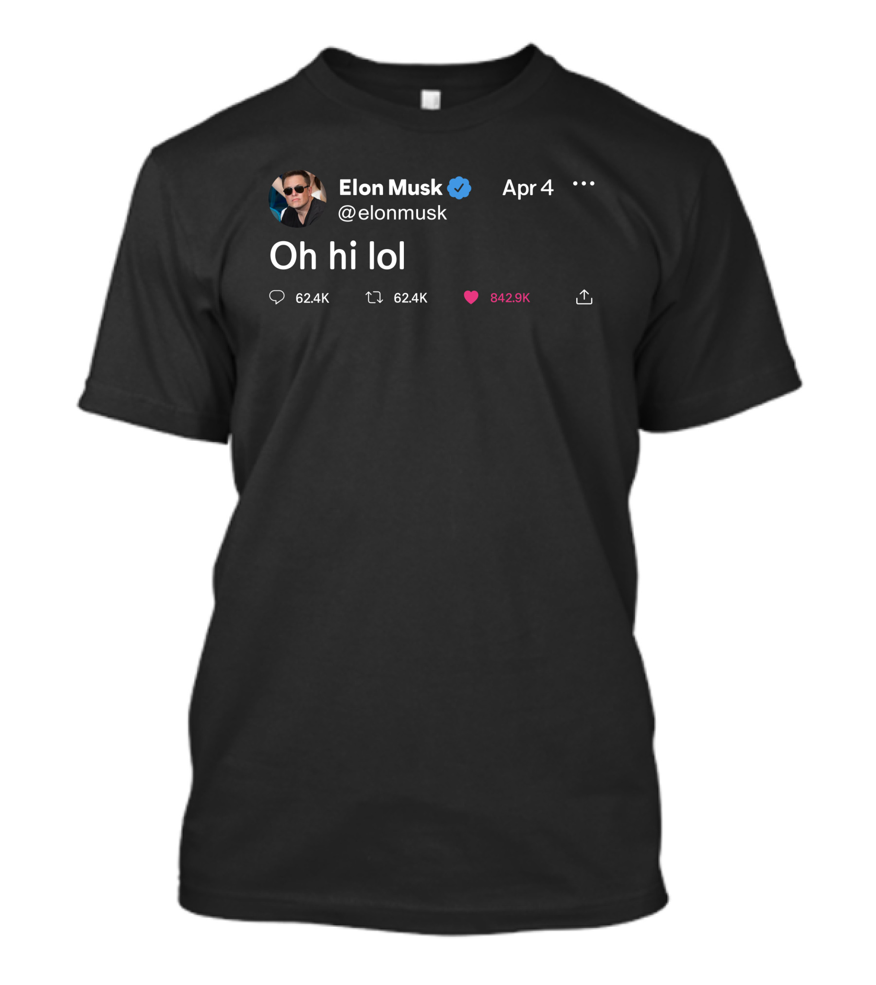 Elon Musk Tweet Oh Hi Lol Dailywire Shop April 4 @elonmusk T-Shirt