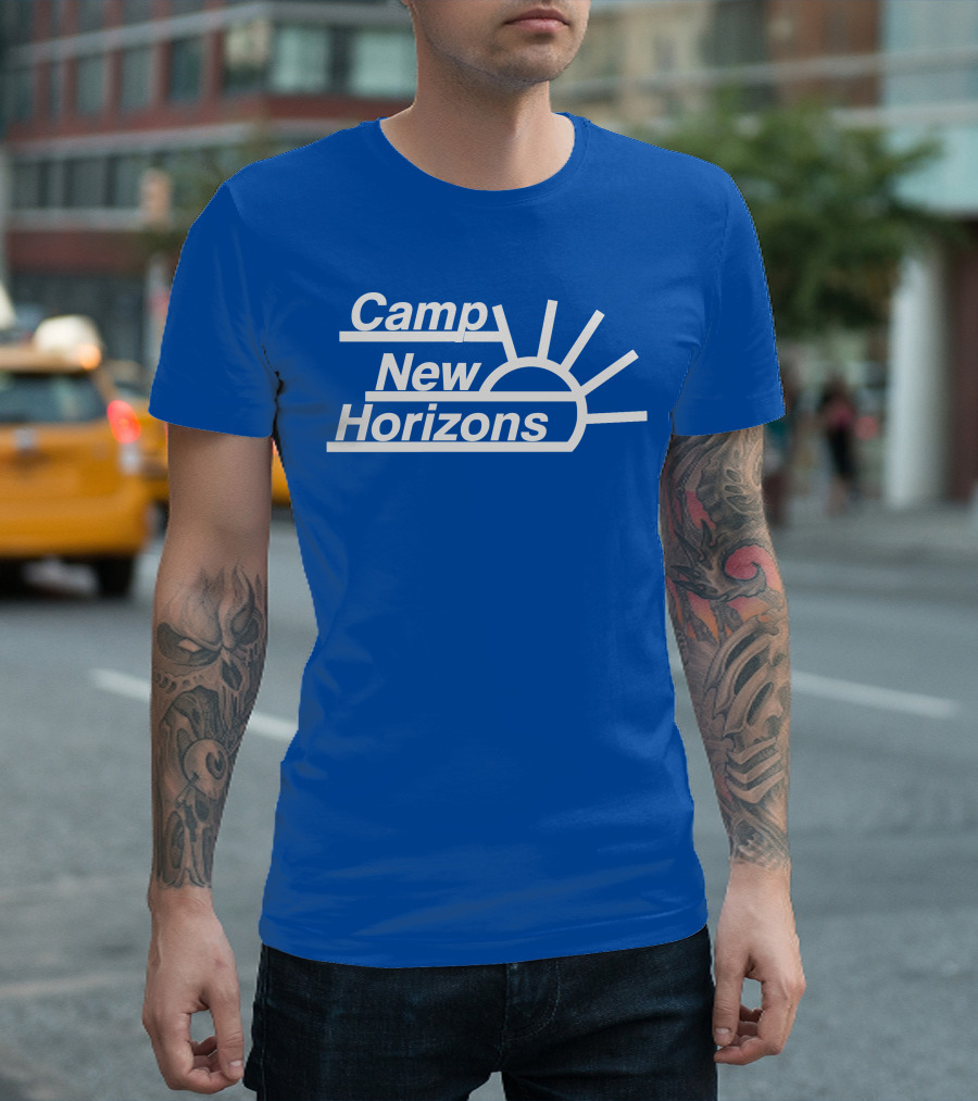 Camp New Horizons Camper Sunrise T-Shirt
