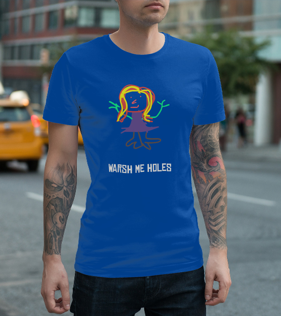 Deirdre Warsh Me Holes Colorful Stick Figure T-Shirt