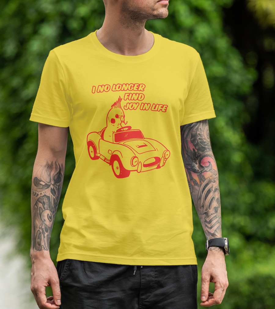 I No Longer Find Joy In Life With Driving Bird In Car T-Shirt