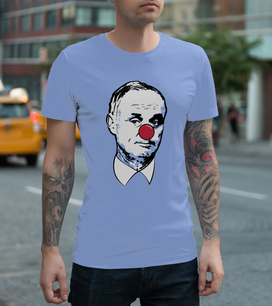Clown Rob Manfred Blue Background Red Nose T-Shirt