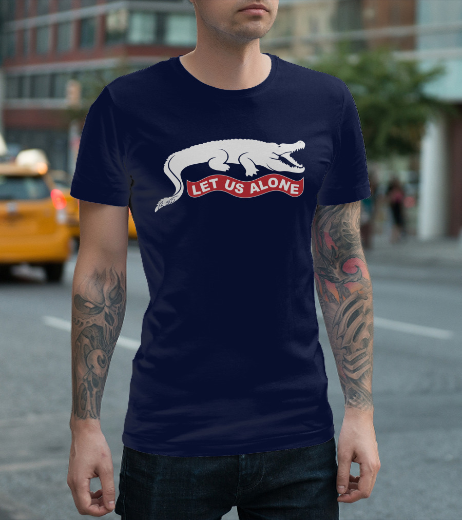 Gov Ron Desantis Gator Let Us Alone Alligator Emblem T-Shirt