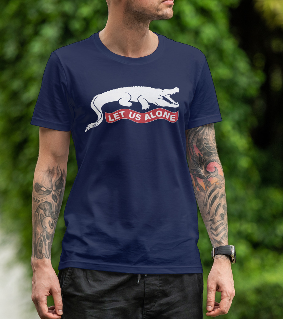 Gov Ron Desantis Gator Let Us Alone Alligator Emblem T-Shirt