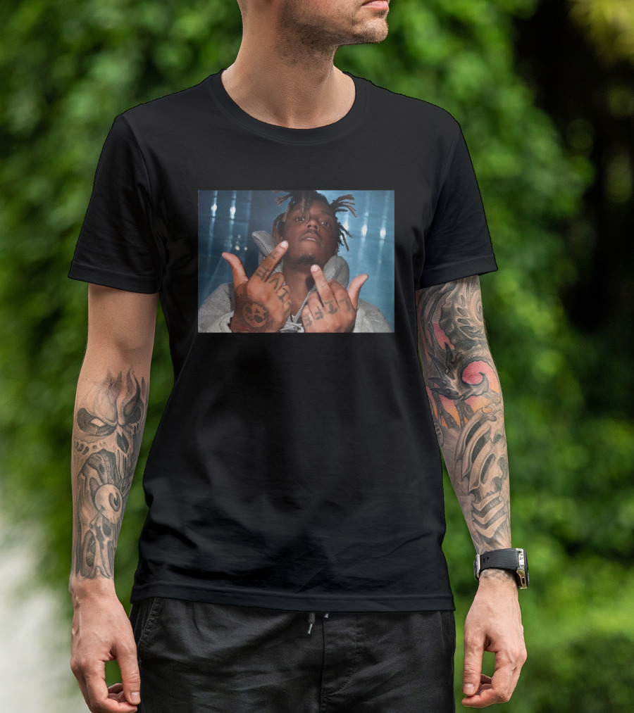 Travisworlddd Juice Wrld Middle Finger Tattoo T-Shirt