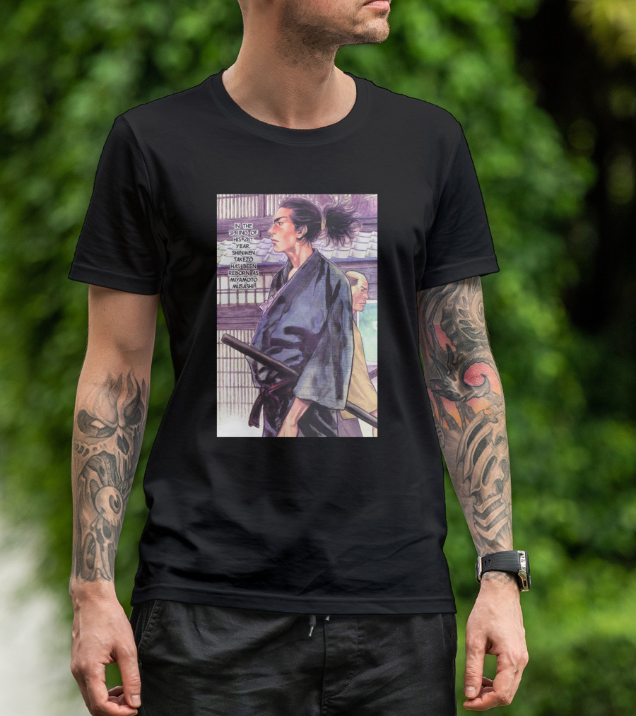 Miyamoto Musashi Rebirth Shimmen Takezo Manga Scene T-Shirt