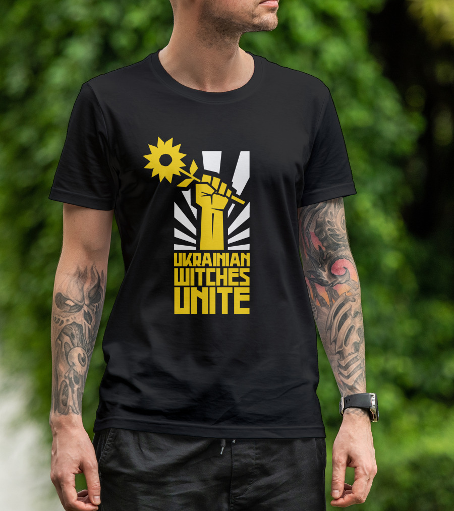 Ukrainian Witches Unite Fist And Sunflower T-Shirt