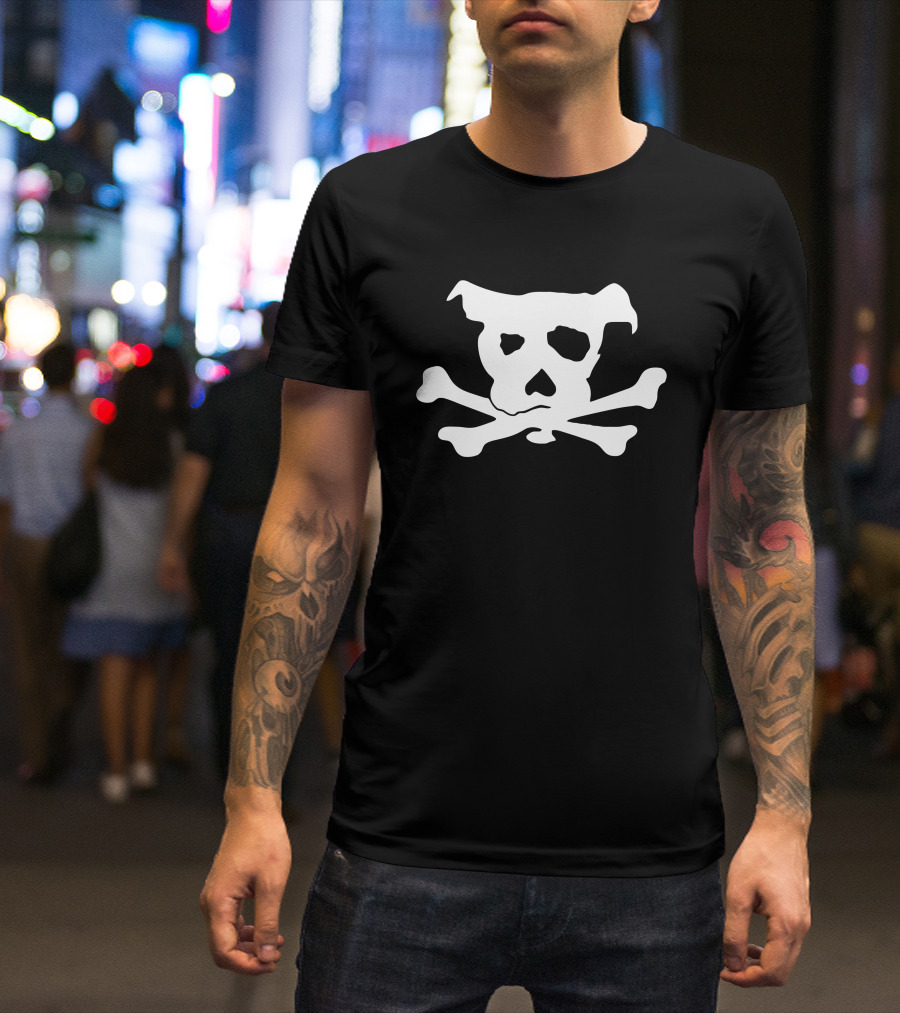 Pirate Dog Skull And Crossbones T-Shirt
