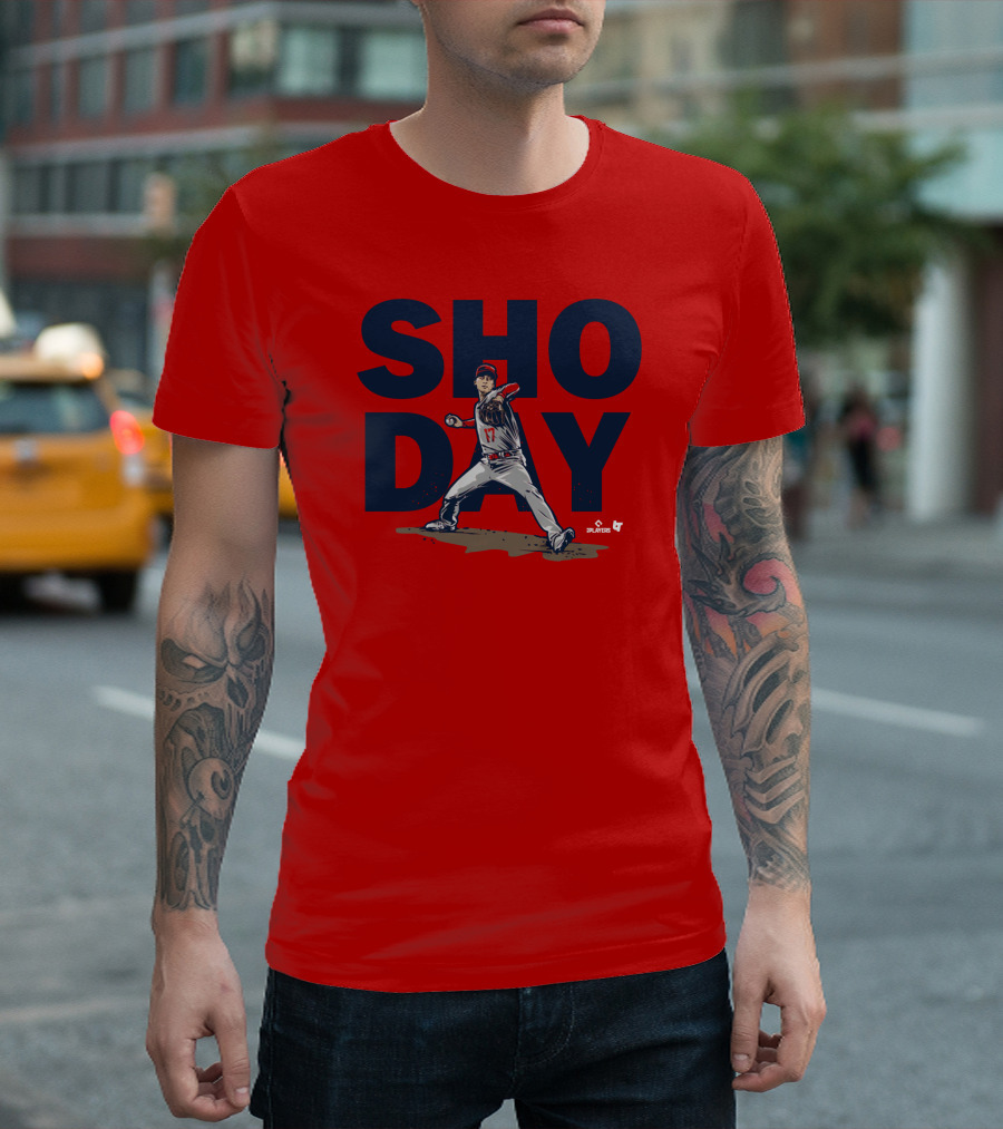 SHO DAY MLB Players Pitching Number 17 T-Shirt