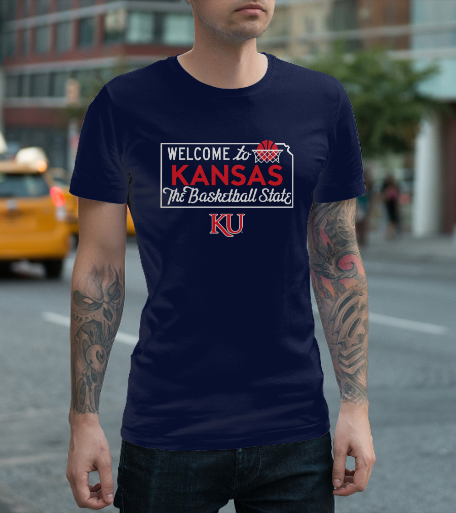 Welcome to Kansas the Basketball State KU T-Shirt