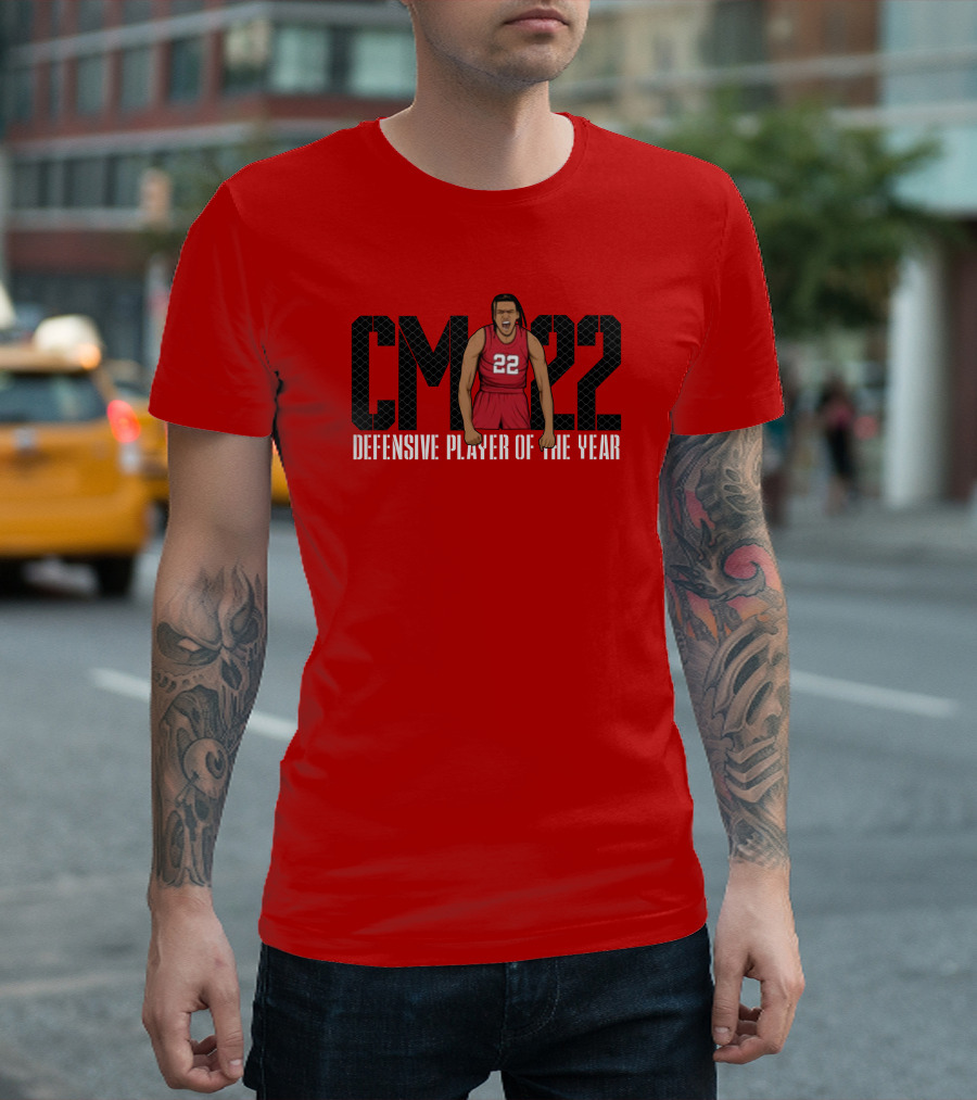 Caleb McConnell X The Players Trunk CM 22 Defensive Player Of The Year Red Basketball T-Shirt