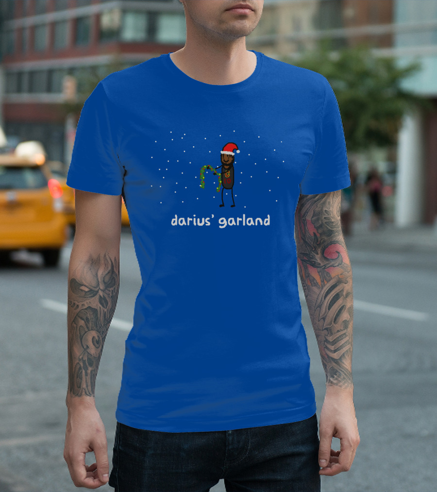 darius' garland santa hat christmas wreath snowflakes T-Shirt