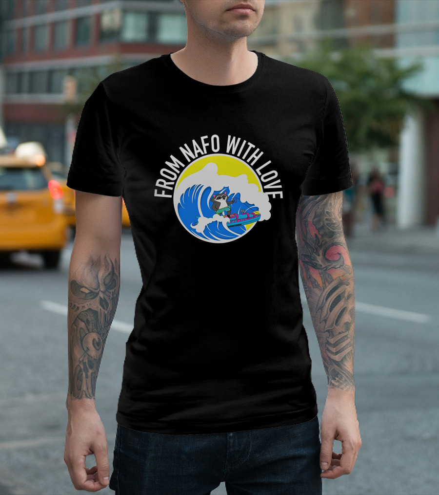 From Nafo With Love Surfing Wave T-Shirt