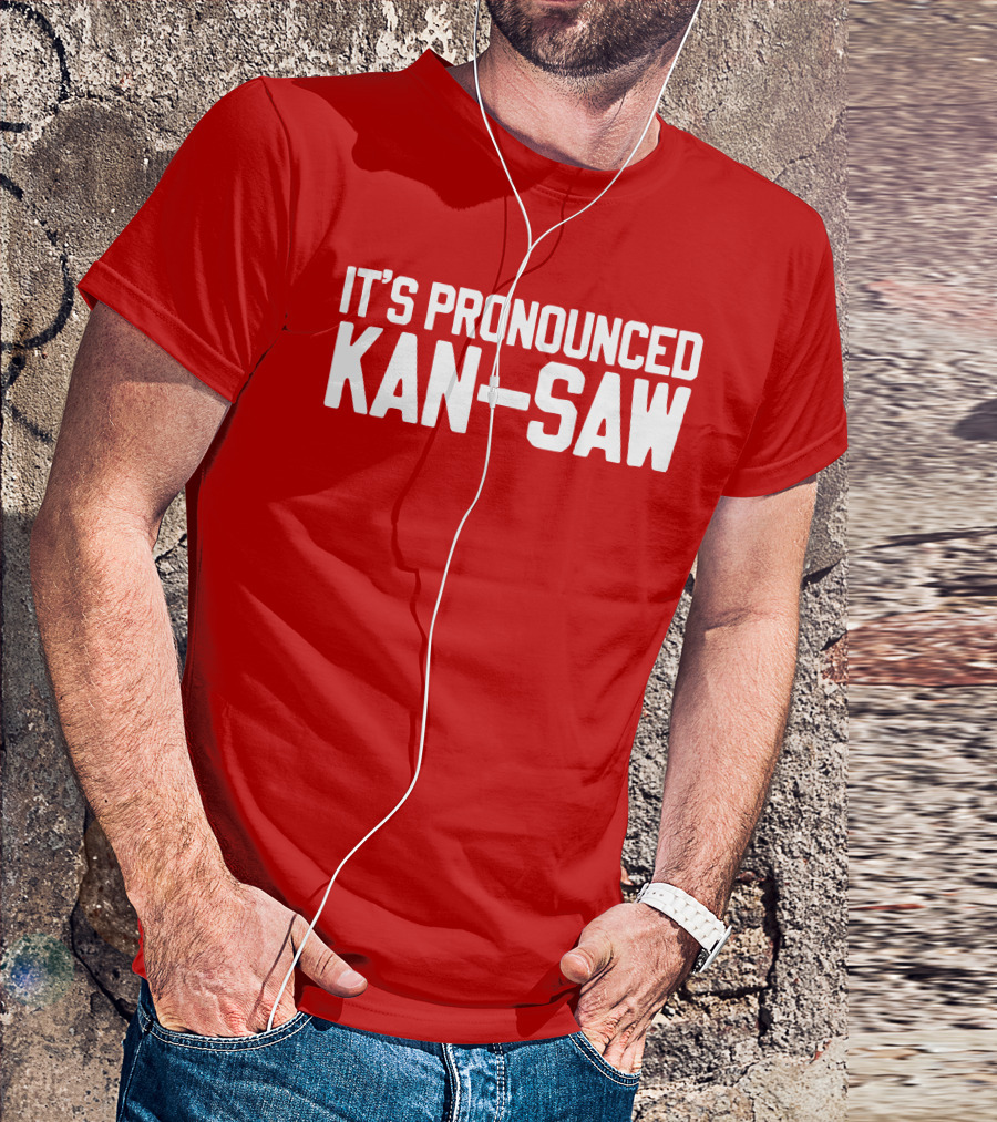Hogs It's Pronounced Kan Saw Arkansas Razorbacks T-Shirt
