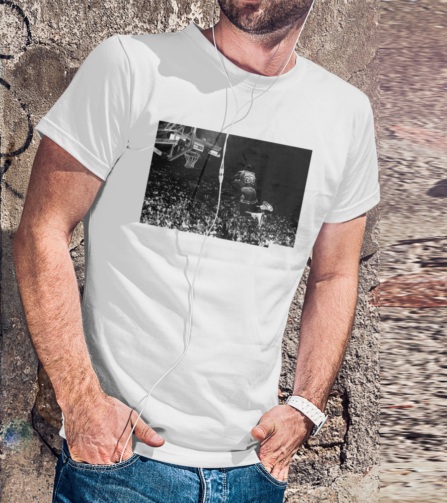 Jordan X Union Slam Dunk Iconic Basketball Moment T-Shirt