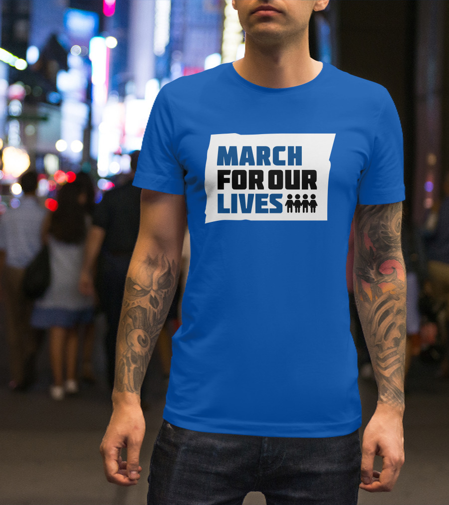 MARCH FOR OUR LIVES Protest Social Movement Iconic Text And Figures T-Shirt