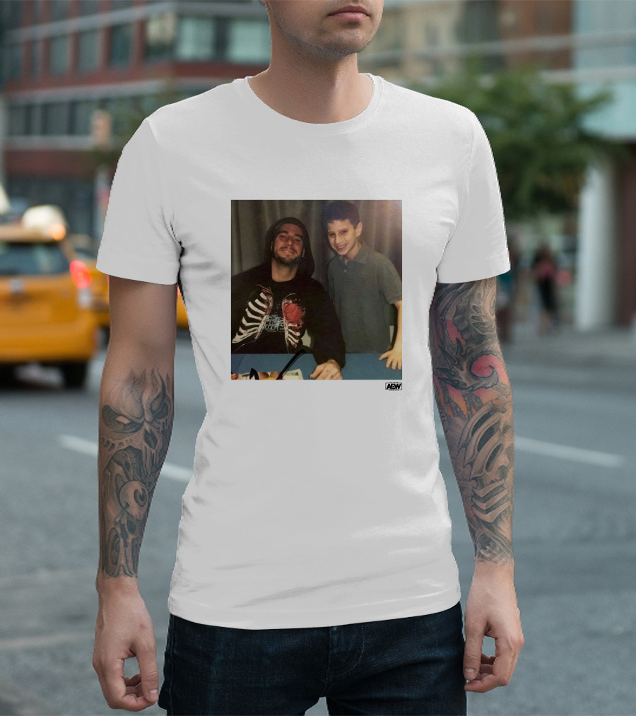 AEW Wrestling Photo Young MJF with CM Punk Retro Moment T-Shirt