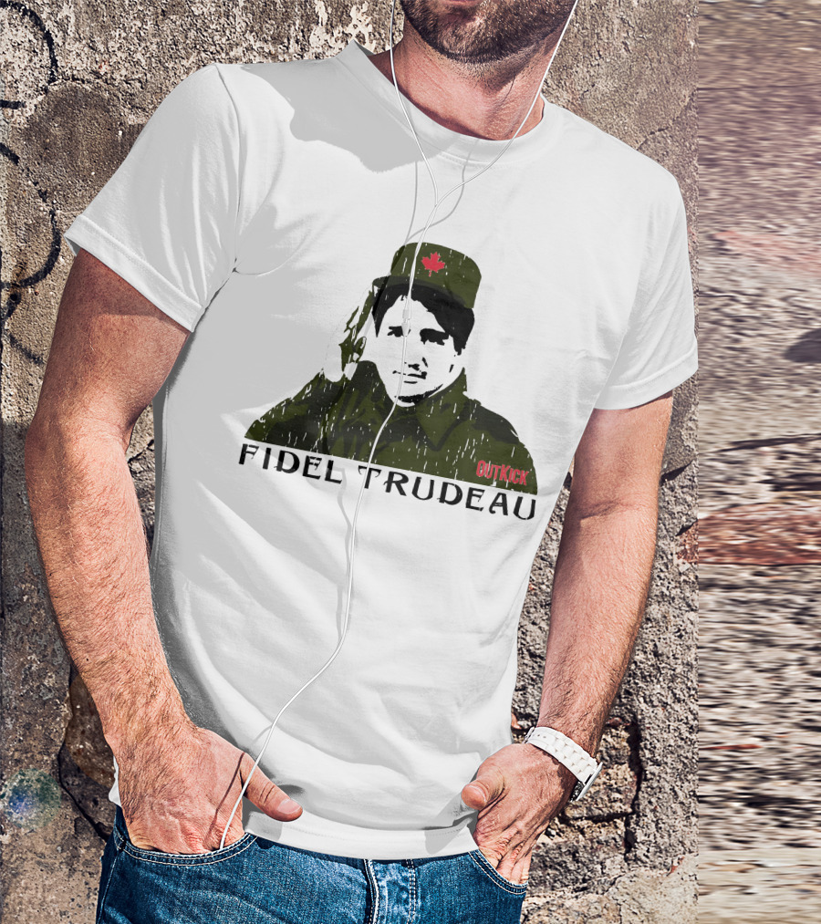 Fidel Trudeau Outkick Maple Leaf Military T-Shirt