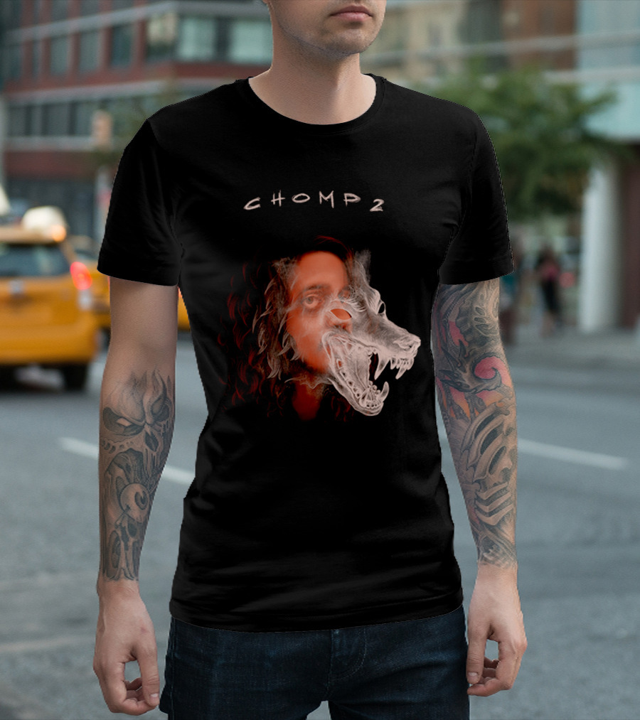 CHOMP 2 Russ Merch Wolf Overlay T-Shirt