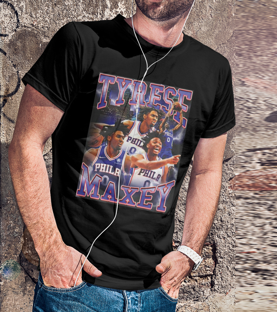 TYRESE MAXEY PHILA NBA Basketball Player T-Shirt