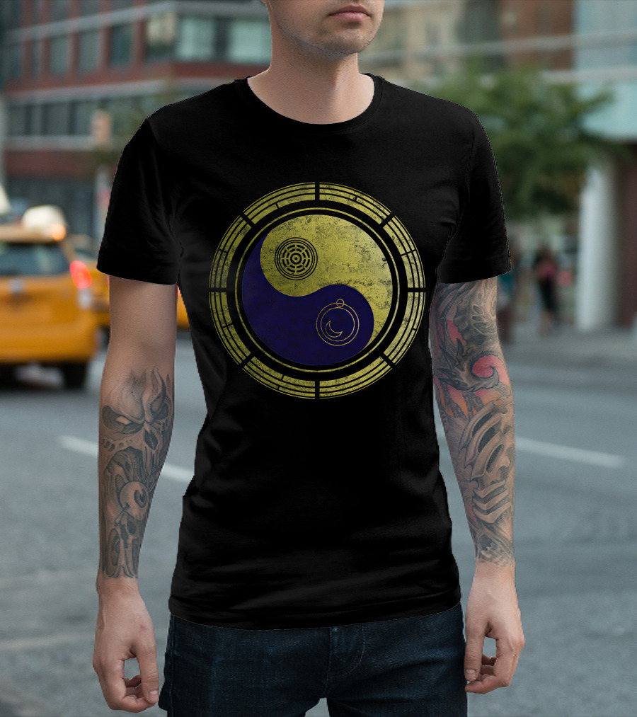 Dimension 20 Yin Yang Symbol with Intricate Circular T-Shirt