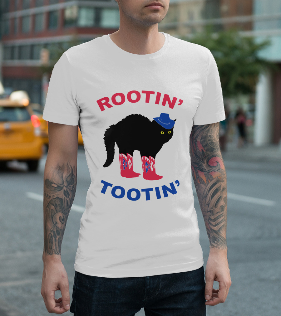 Rootin' Tootin' Cat With Cowboy Hat And Boots T-Shirt
