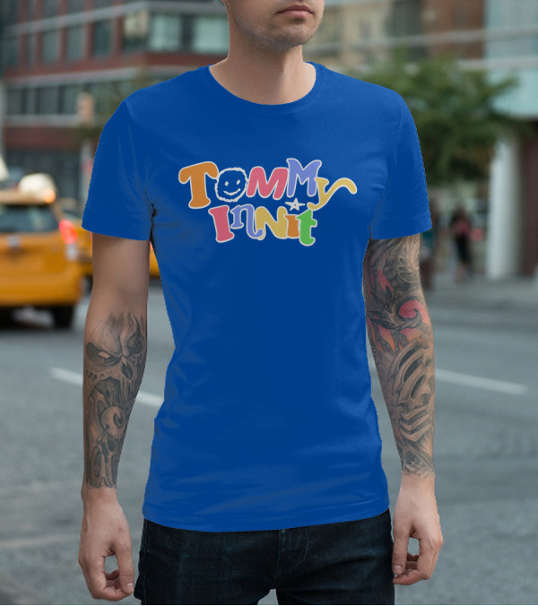 TommyInnit Colorful Text Design With Smiley Face And Star T-Shirt
