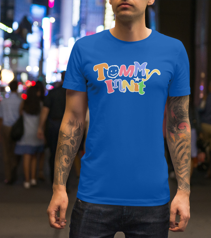 TommyInnit Colorful Text Design With Smiley Face And Star T-Shirt