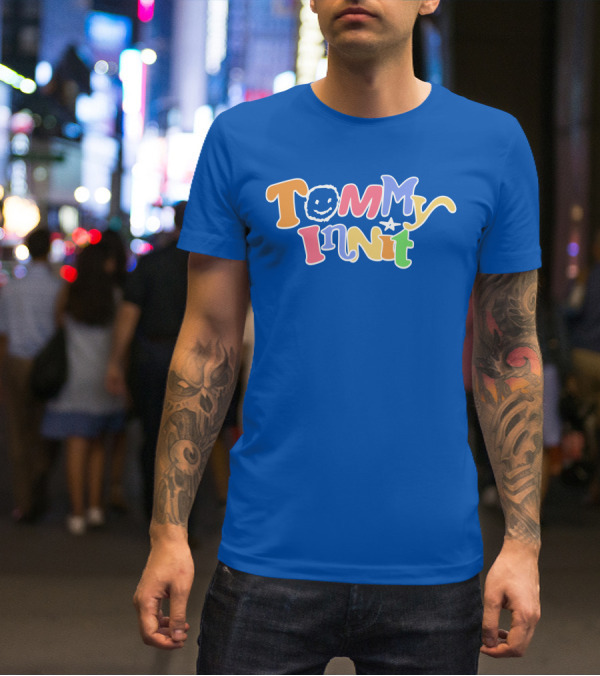 TommyInnit Colorful Text Design With Smiley Face And Star T-Shirt