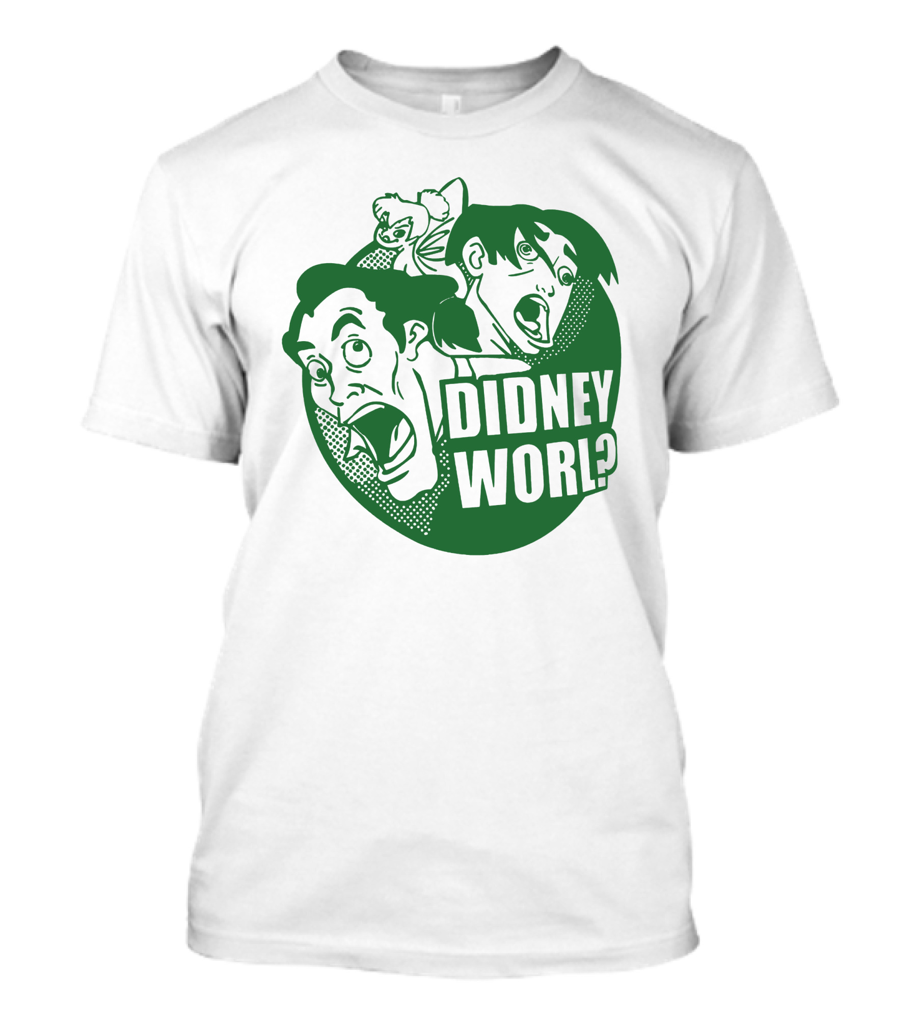 DIDNEY WORL Disney Parody Characters Reaction T-Shirt