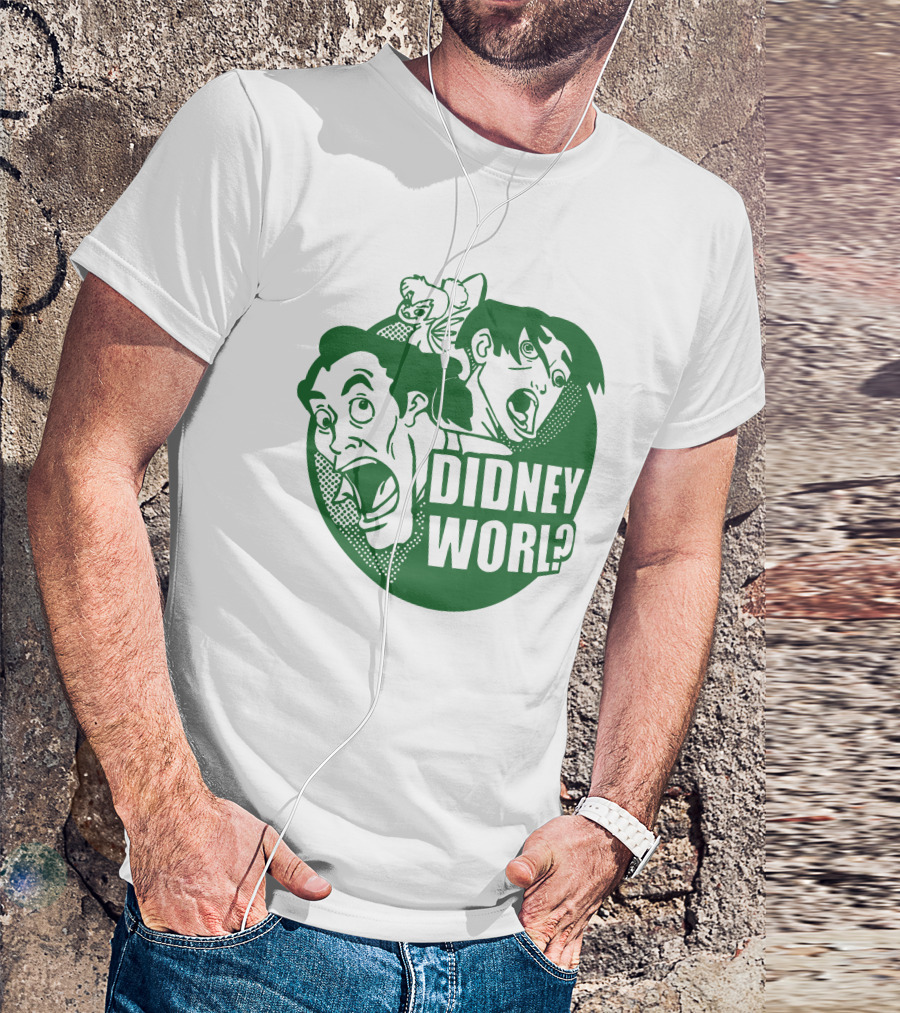 DIDNEY WORL Disney Parody Characters Reaction T-Shirt