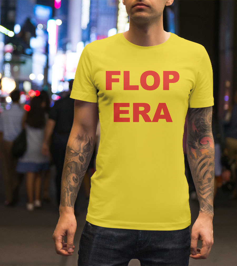 FLOP ERA Yellow Background T-Shirt