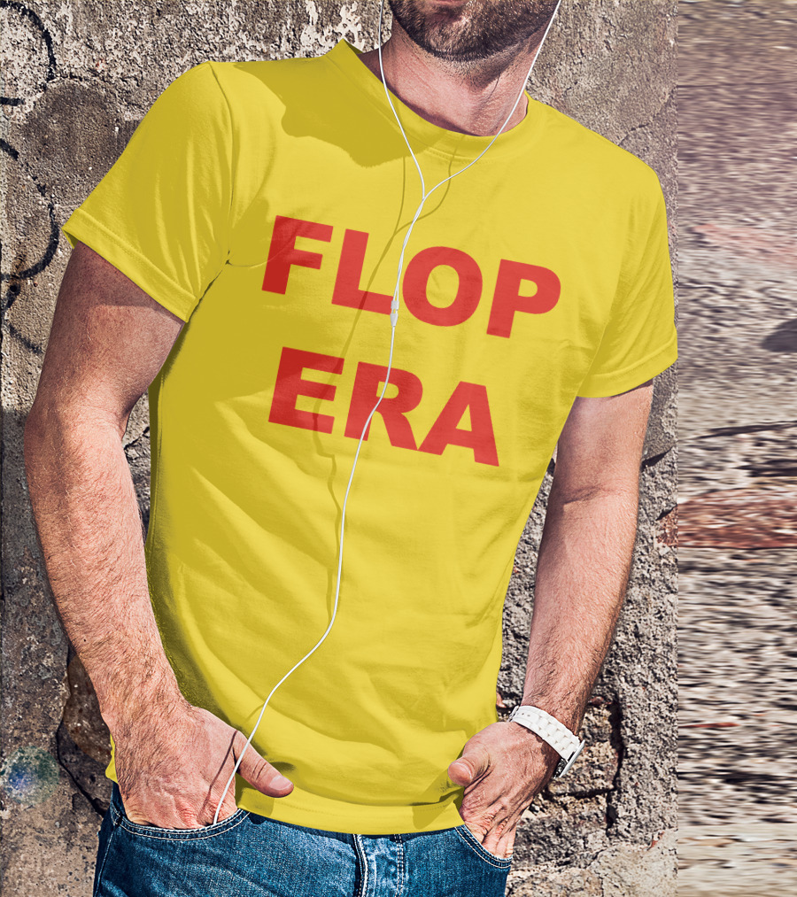 FLOP ERA Yellow Background T-Shirt