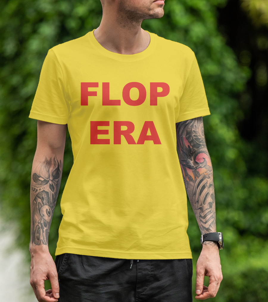 FLOP ERA Yellow Background T-Shirt