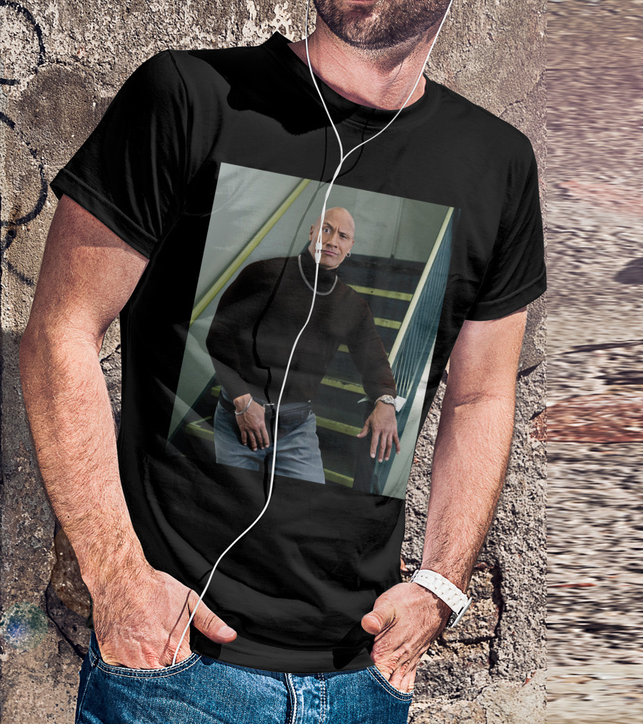 The Rock Iconic 90s Turtleneck Fanny Pack Look T-Shirt