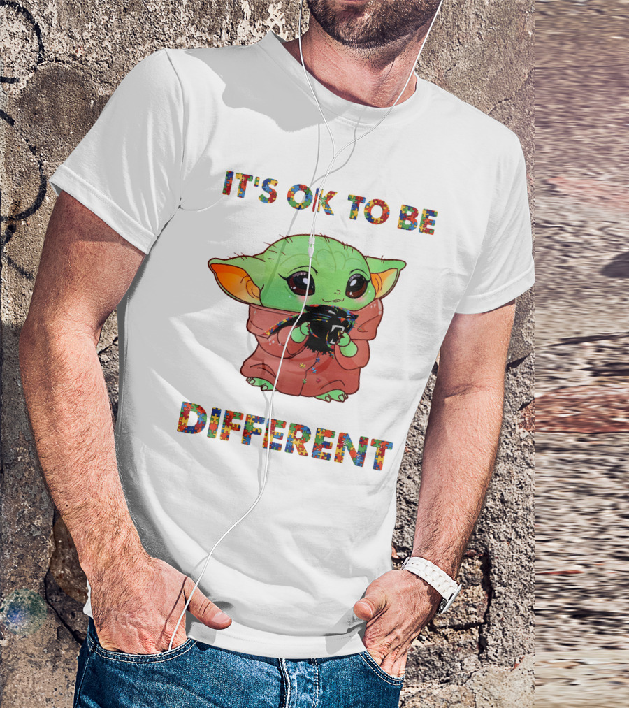 It's Ok To Be Different Yoda Carolina Panthers T-Shirt