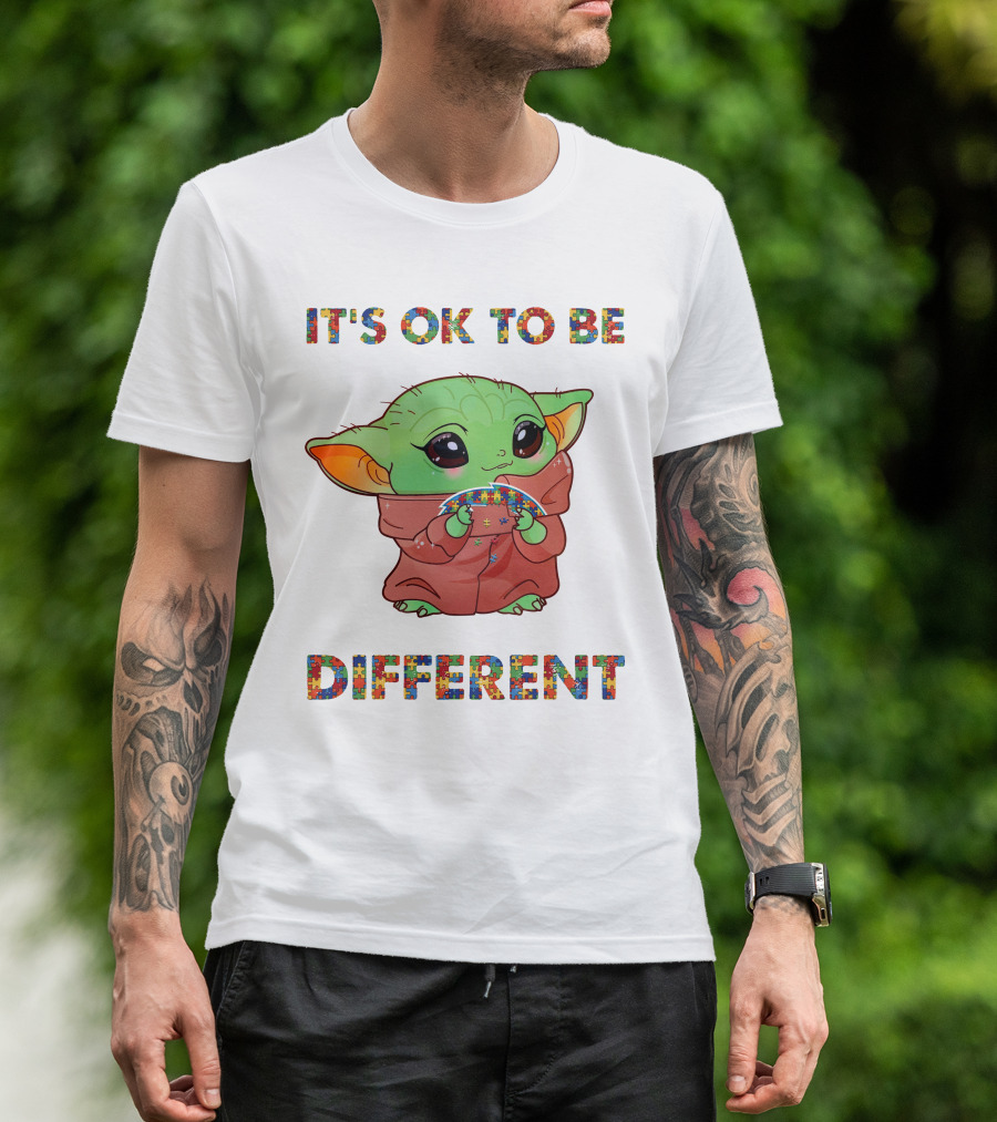 It's Ok To Be Different Alien Yoda Puzzle T-Shirt