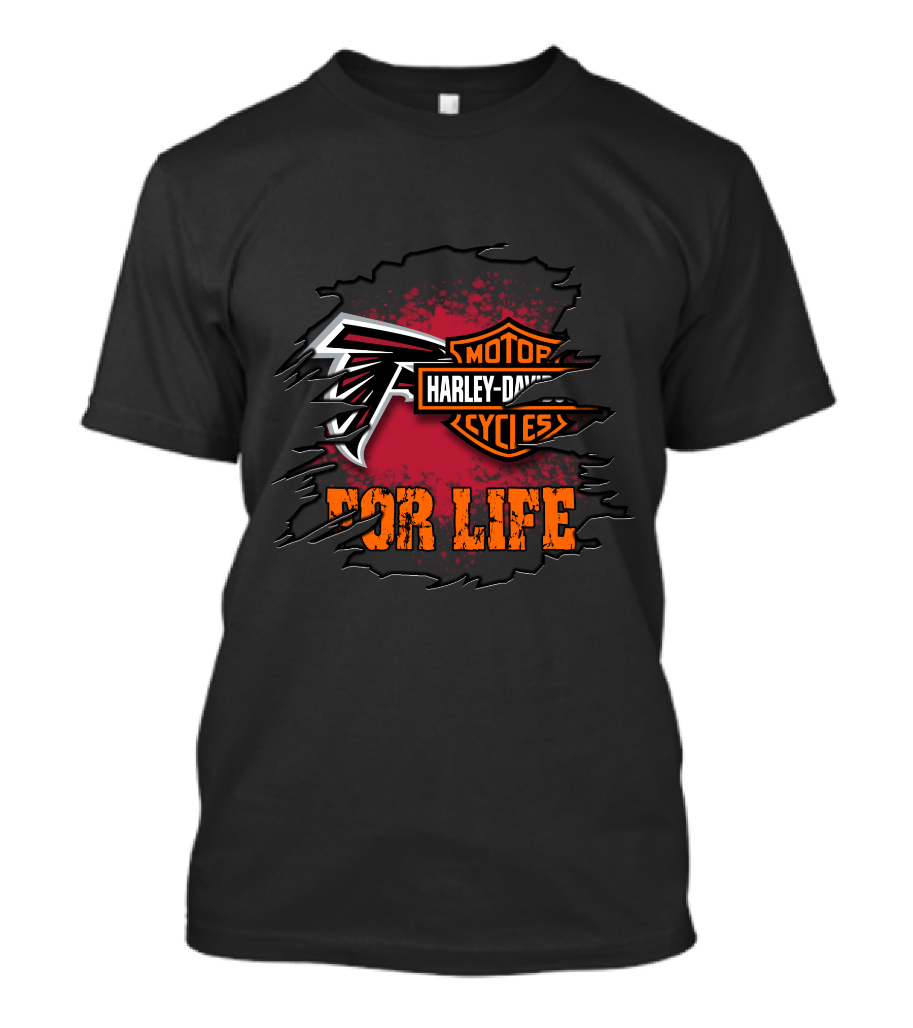 Atlanta Falcons Harley Davidson For Life T-Shirt
