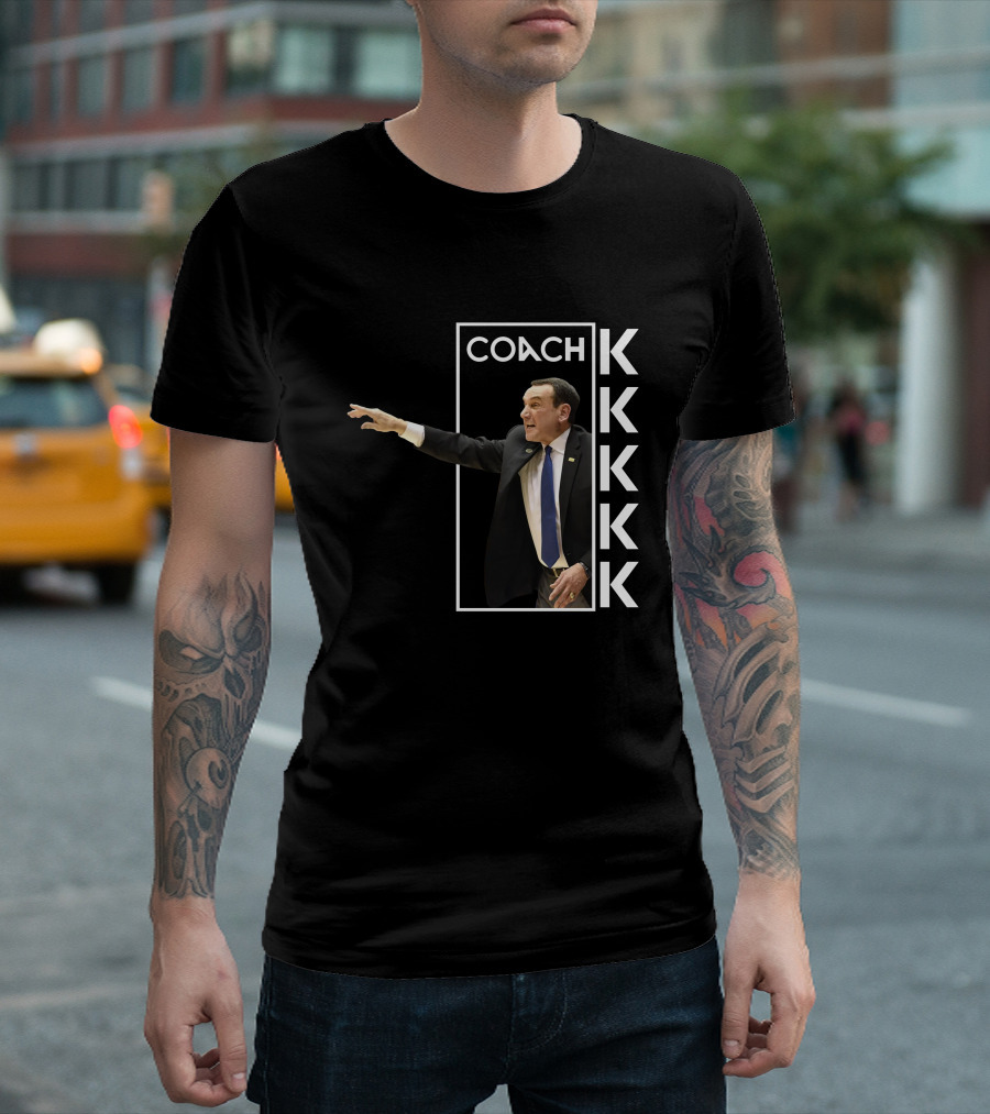 COACH K Classic Basketball Figure T-Shirt