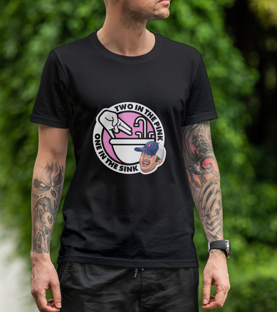 Angel Resto Stugotz 790 Two In The Pink One In The Sink Graphic Face And Hand T-Shirt