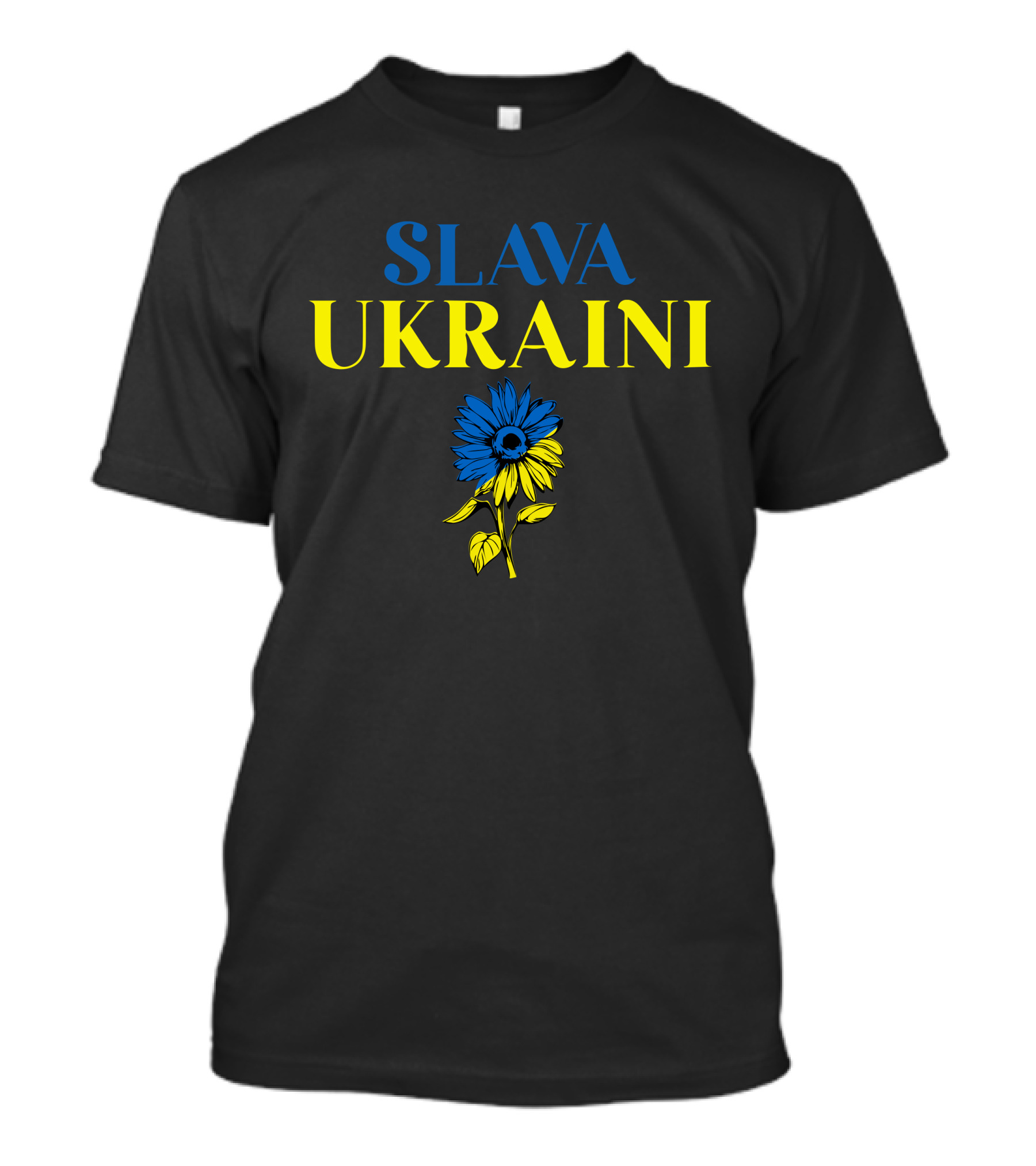 SLAVA UKRAINI Blue And Yellow Sunflower T-Shirt