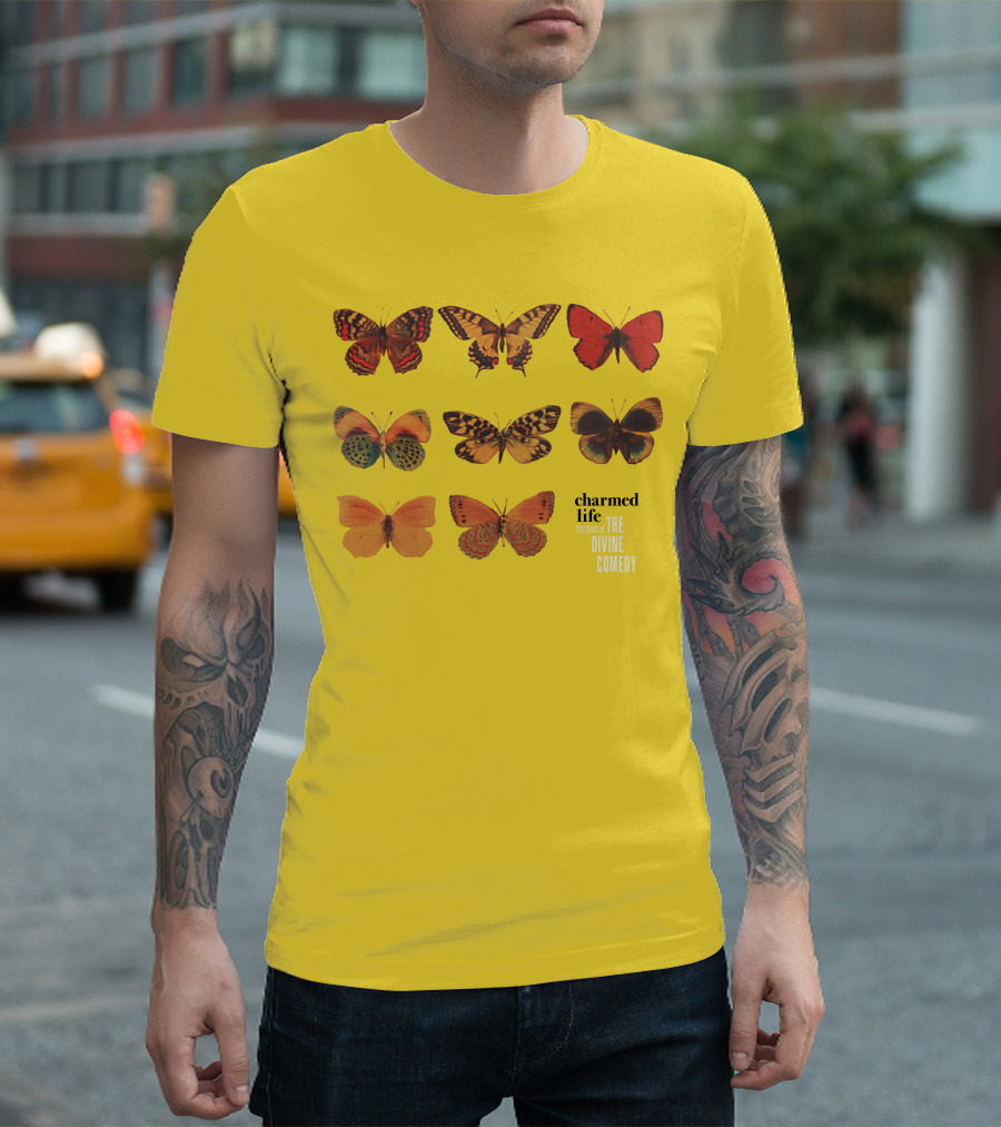 Charmed Life The Best of The Divine Comedy Butterflies T-Shirt